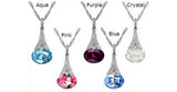 Water Drop ogrlica z kristalnim obeskom v barvi po izbiri